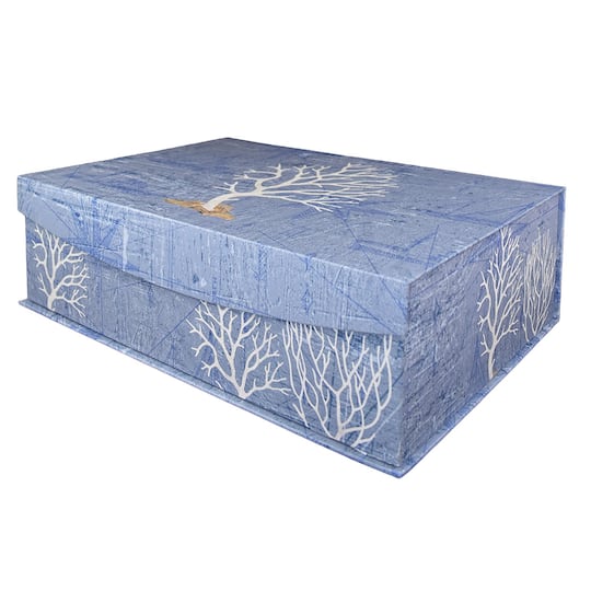 Large Blue Sea Coral Decorative Box by Ashland&#xAE;
